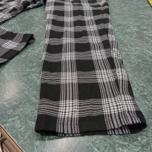 Hot Topic Women Pants Large Black White Plaid Gothic Steampunk Y2K Stretch Goth - Picture 2 of 11